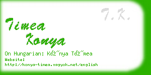 timea konya business card